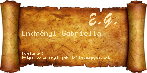Endrényi Gabriella névjegykártya