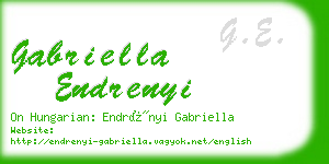 gabriella endrenyi business card